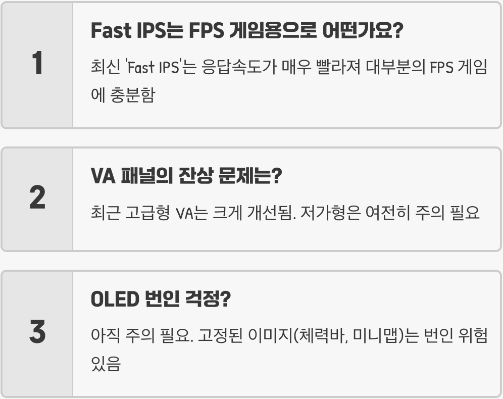게이밍 모니터 구매 가이드: IPS vs VA vs OLED, 당신의 눈에 맞는 패널은?