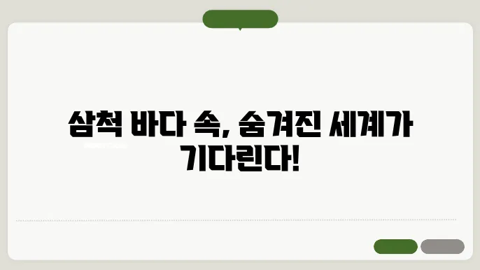 여름바다에서의 스노클링, 삼척의 매력