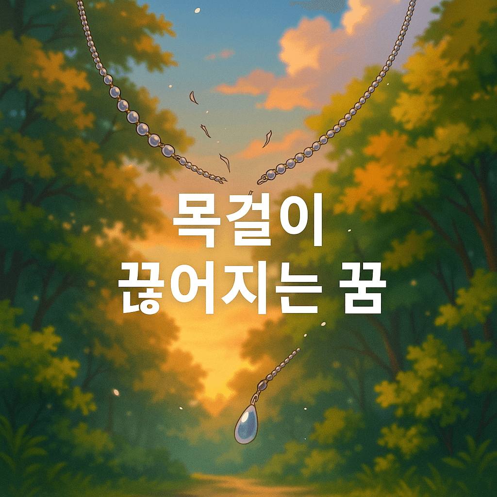 목걸이 끊어지는 꿈 해몽
