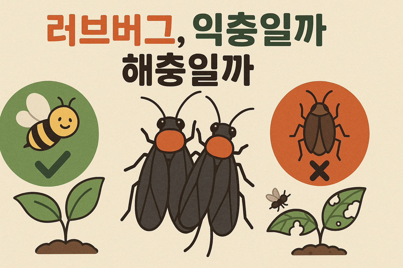 러브버그, 익충일까 해충일까 관련 그림