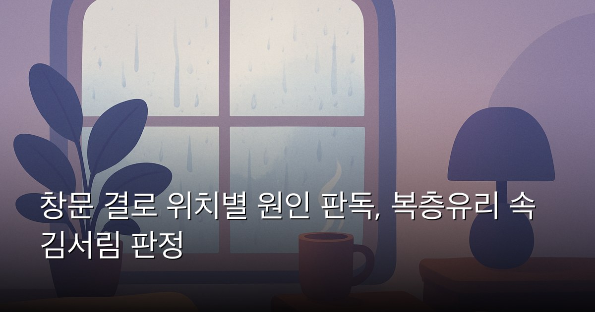 창문 결로 위치별 원인 판독, 복층유리 속 김서림 판정