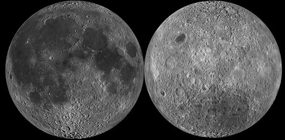 달의 앞과 뒷면 사진