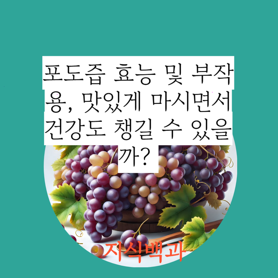 포도즙 효능 및 부작용, 맛있게 마시면서 건강도 챙길 수 있을까?