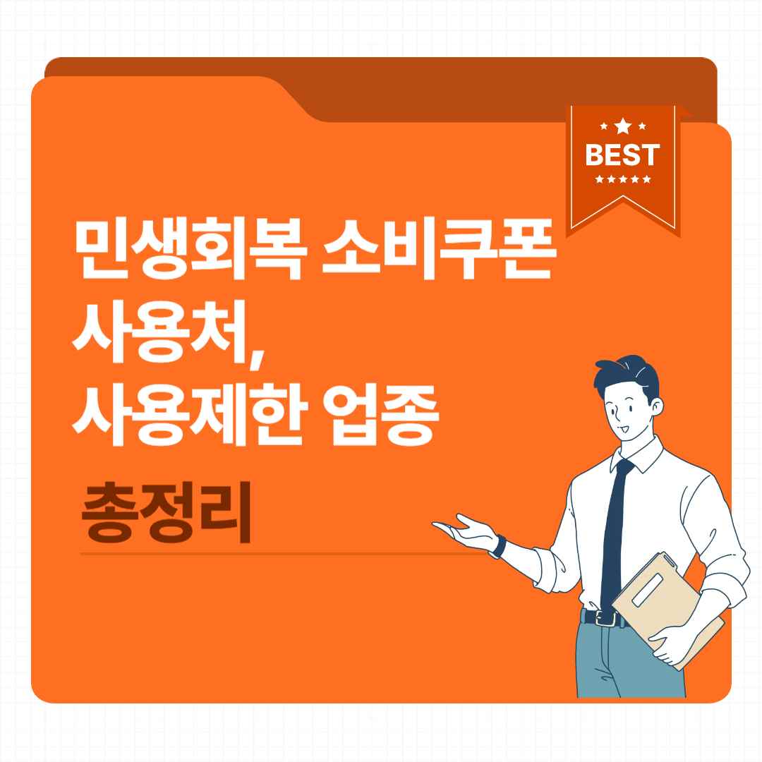 민생회복 소비쿠폰 사용처, 사용 제한 업종 총정리