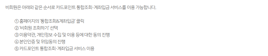 카드포인트 통합조회