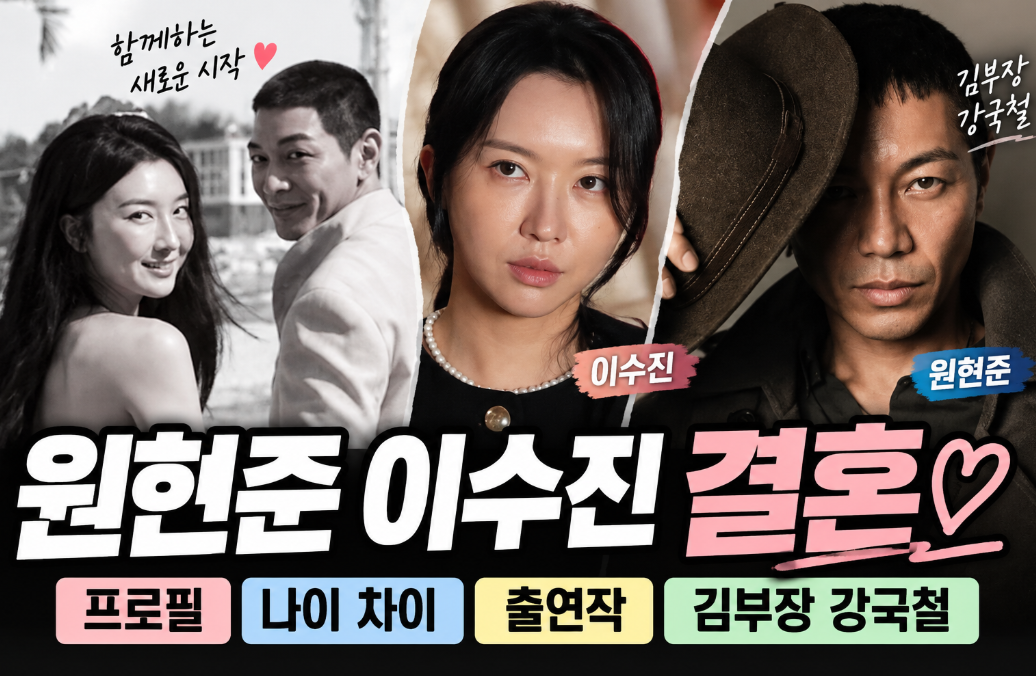 원현준 이수진 결혼|프로필·나이 차이·출연작·김부장 강국철