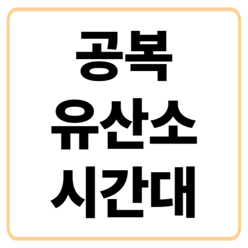 공복유산소시간대