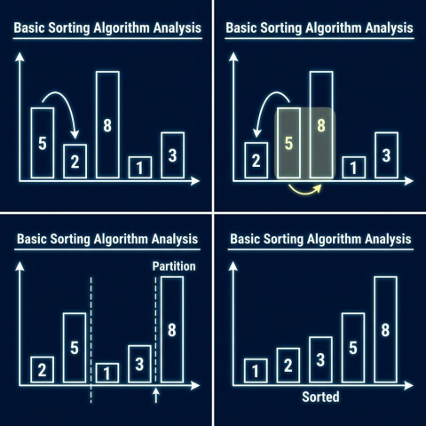 기초 정렬 알고리즘 핵심 동작 원리
