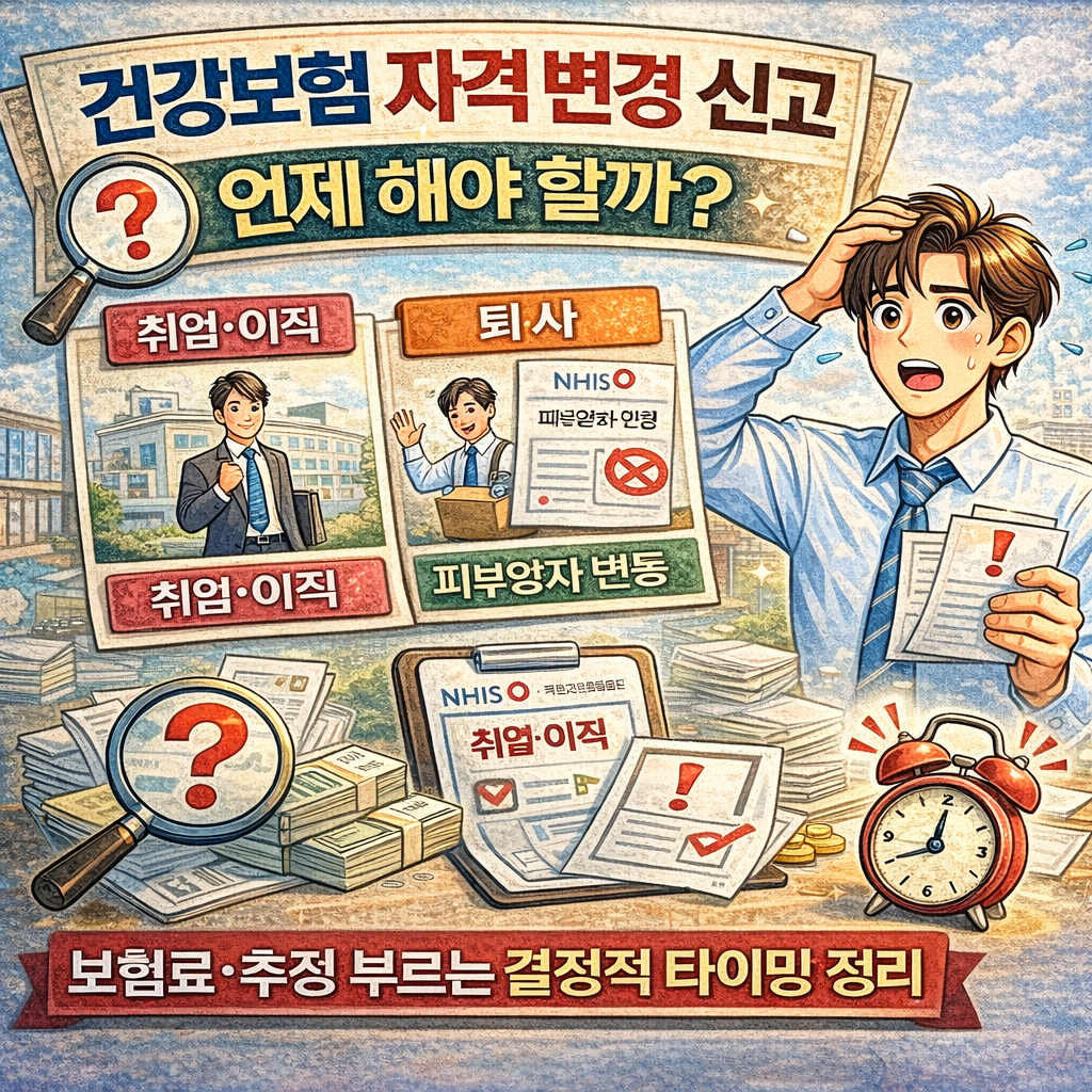 건강보험 자격 변경 신고, 언제 해야 할까?
