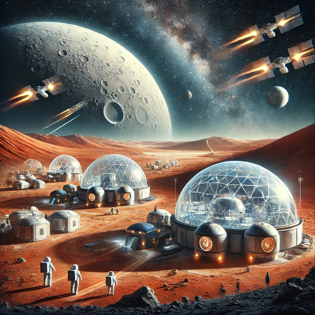 달과 화성에서의 우주 식민지화