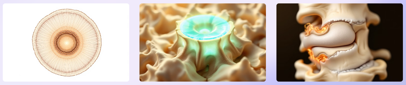 척추 디스크를 시각화한 이미지