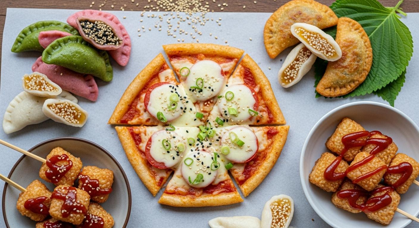 송편활용요리 간단간식 송편피자