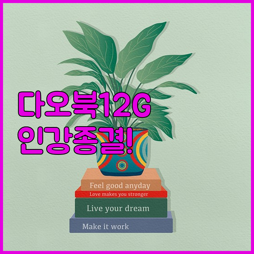 대학생 인강용 다오북 노트북 12GB..