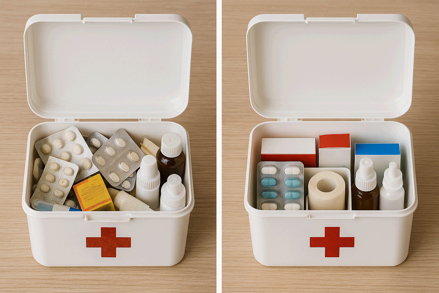 비상약품 보관함 및 의약품 위생적 정리와 유효기간 체크법