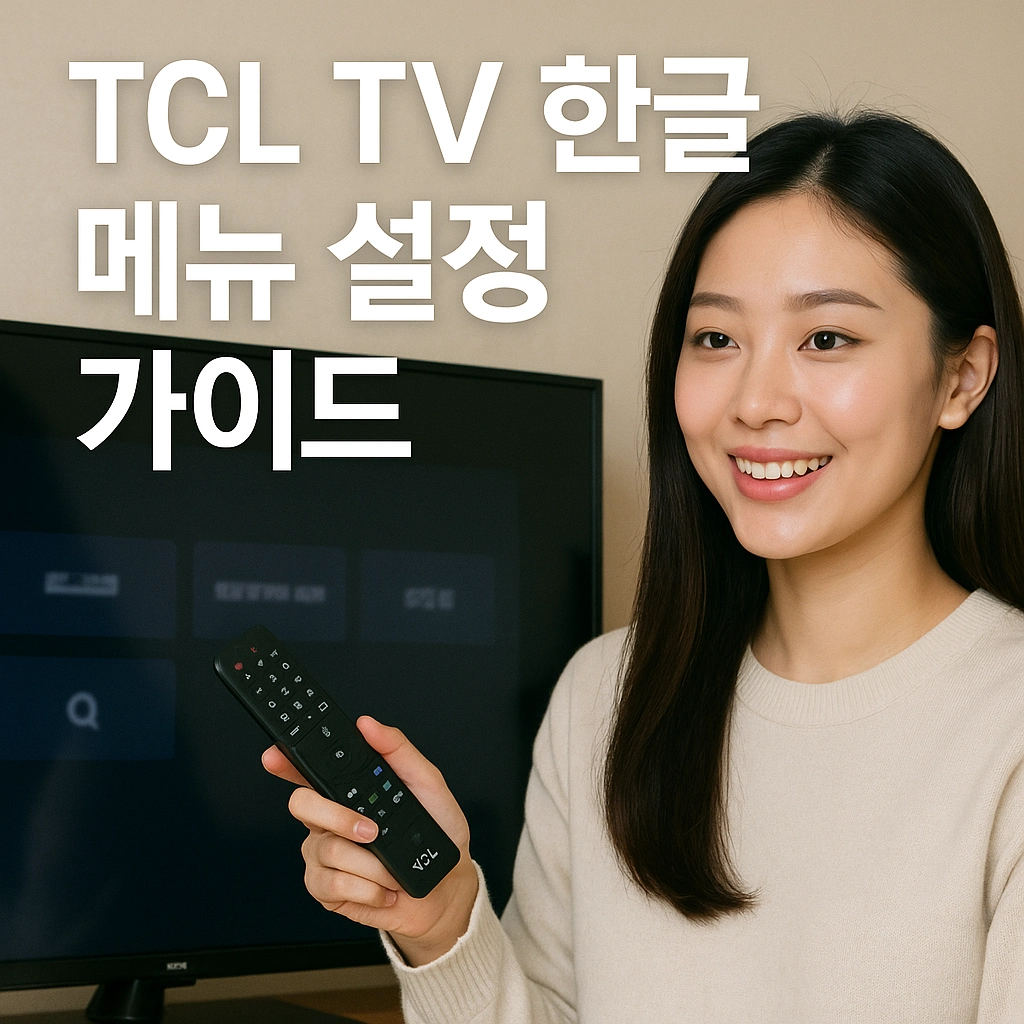 TCL TV 한글 메뉴 설정 가이드