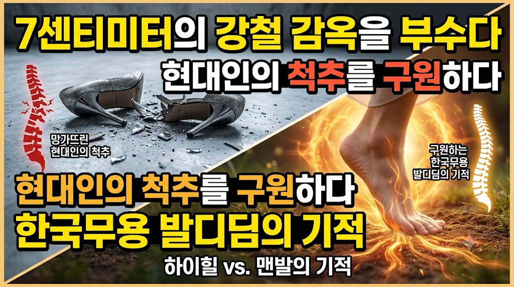 7센티미터의 강철 감옥을 부수고 대지를 딛다: 하이힐과 콘크리트가 망가뜨린 현대인의 척추를 구원하는 한국무용 발디딤의 기적