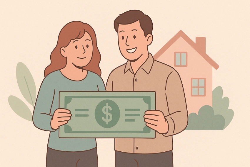 불법건축물 양성화 후 만족해하는 커플