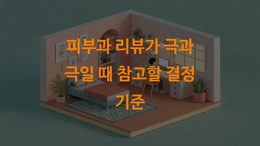 피부과 리뷰가 극과 극일 때 참고할 결정 기준