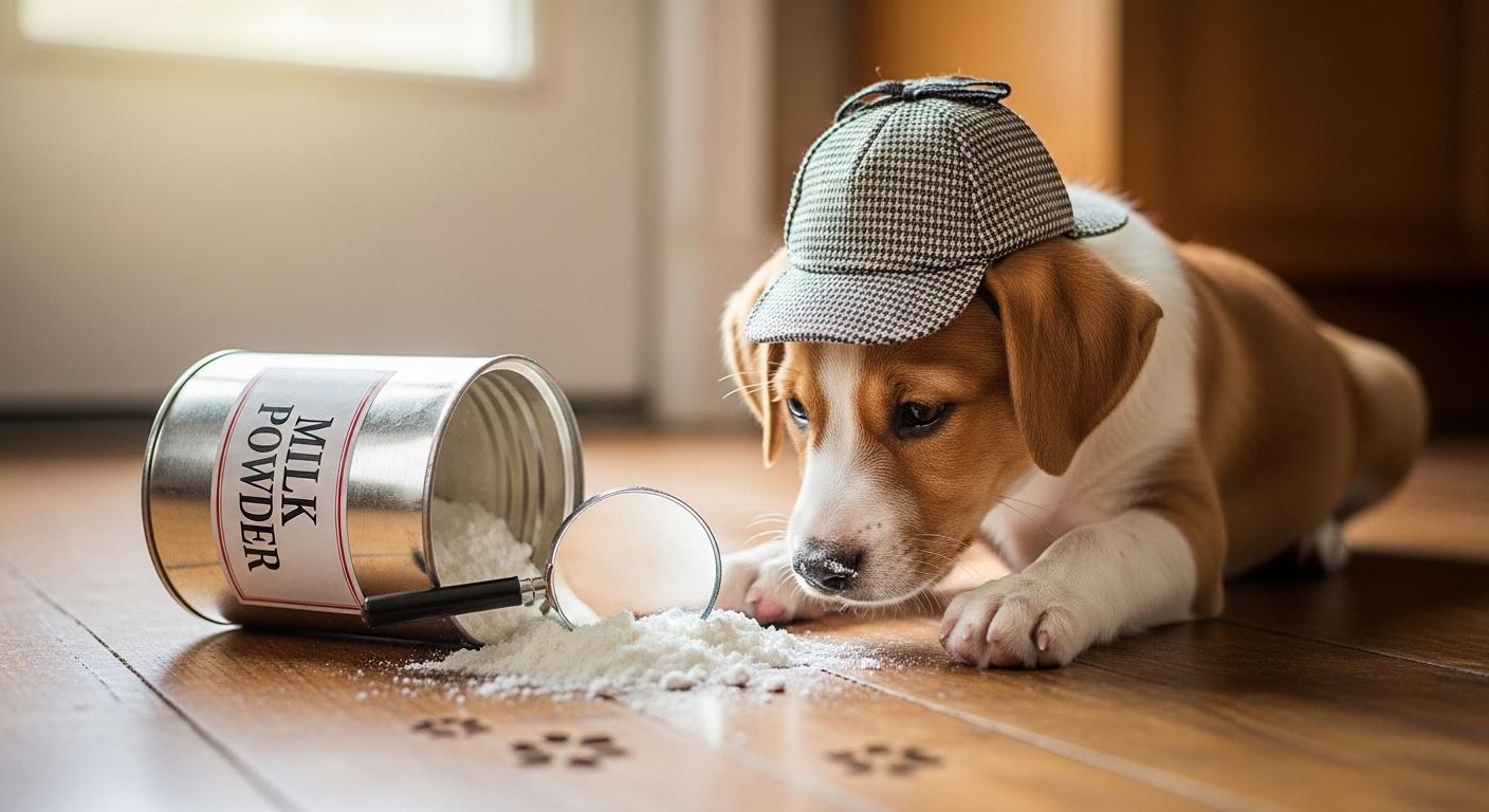 멍멍 탐정과 분유통