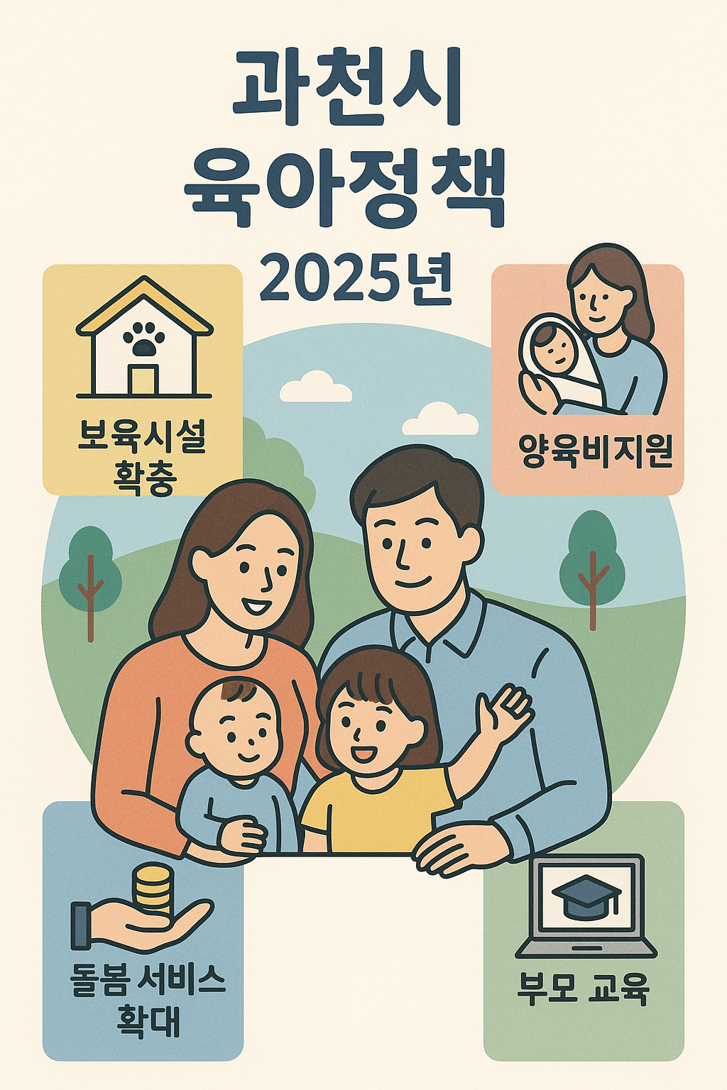 2025 과천시 육아정책 포스터