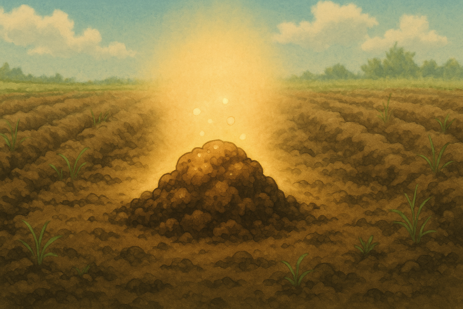 분뇨가 흙으로 되돌아가는 생명의 이미지 – 문화적 순환의 은유