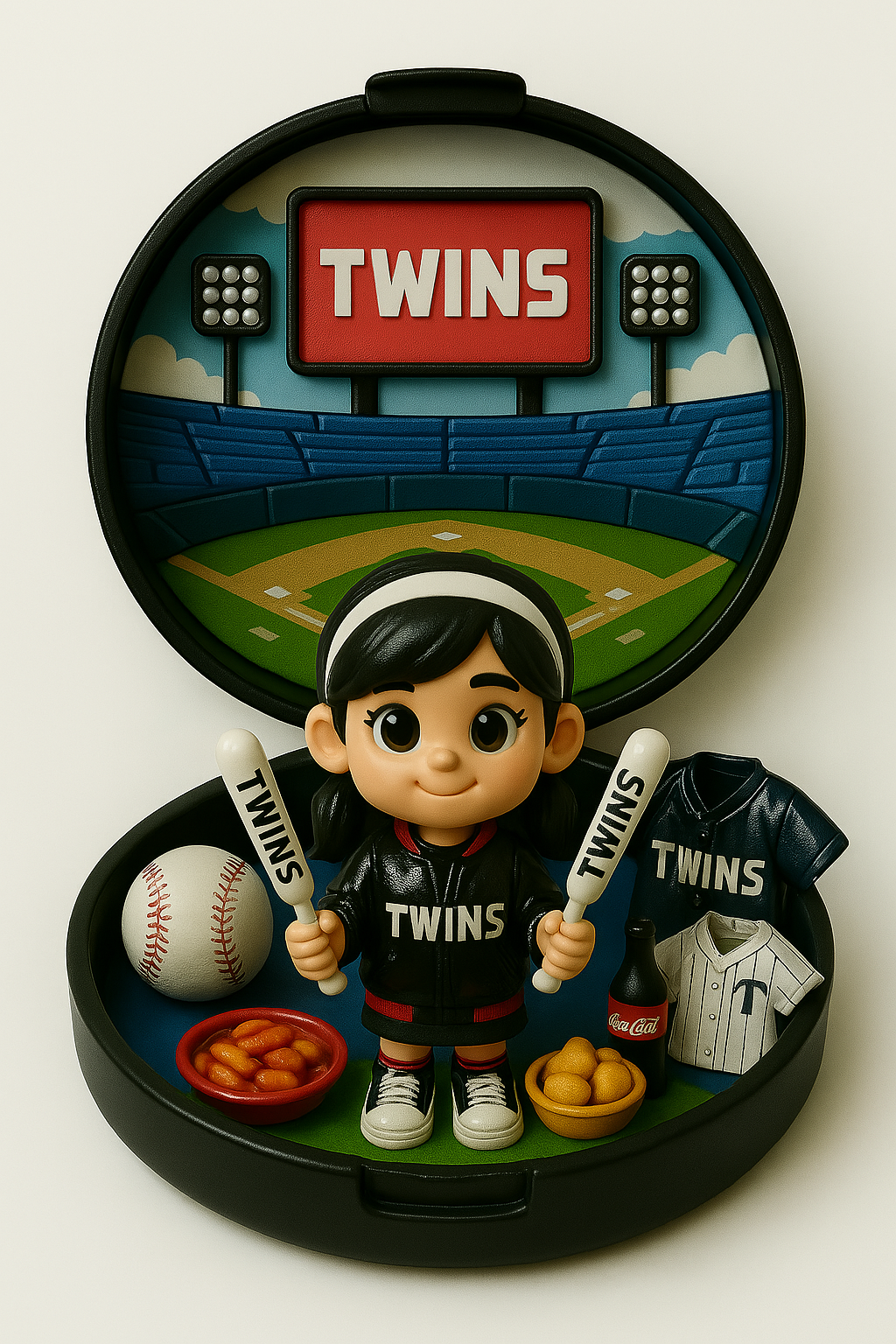 LG 트윈스 컨셉으로 생성을 요청한 폴리포켓 이미지