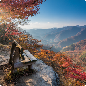 2025년 단풍 절정 시기 – 강원·경상 단풍 명소 가상 이미지