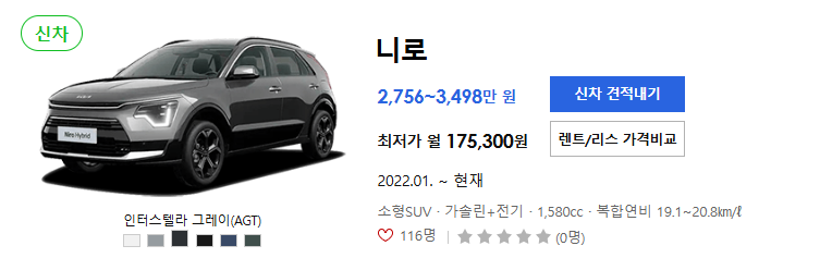 니로 가격
