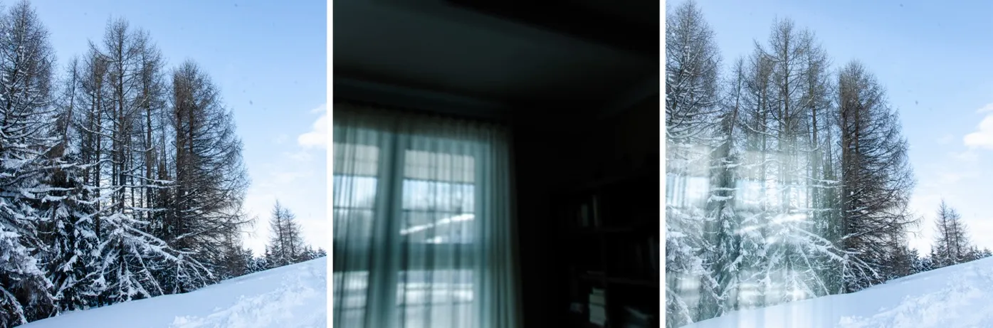 유리 반사 제거