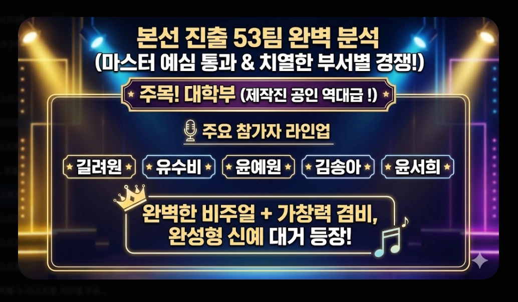 미스트롯4 우승 예상: [2026년 최신] 홍성윤&middot;허찬미 TOP5 및 다크호스 완전 분석