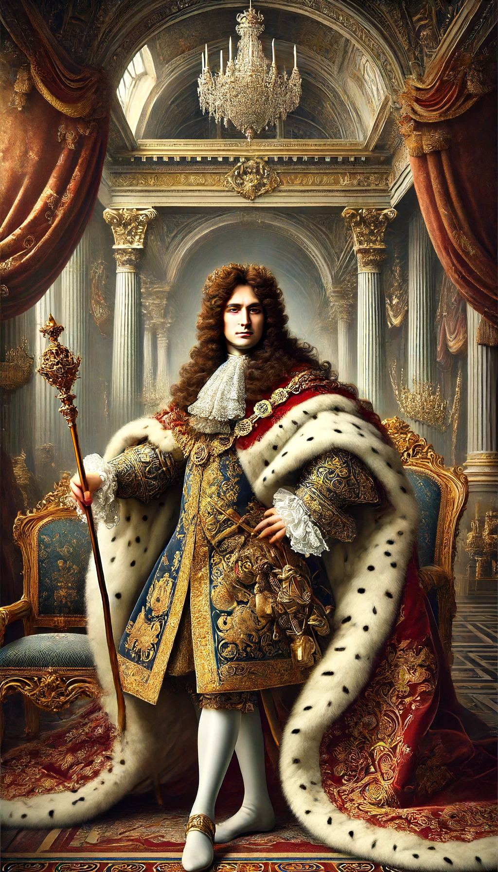 프랑스 태양왕 루이14세 AI초상화