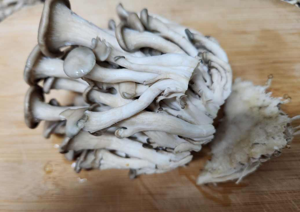 버섯 밑부분 자르기