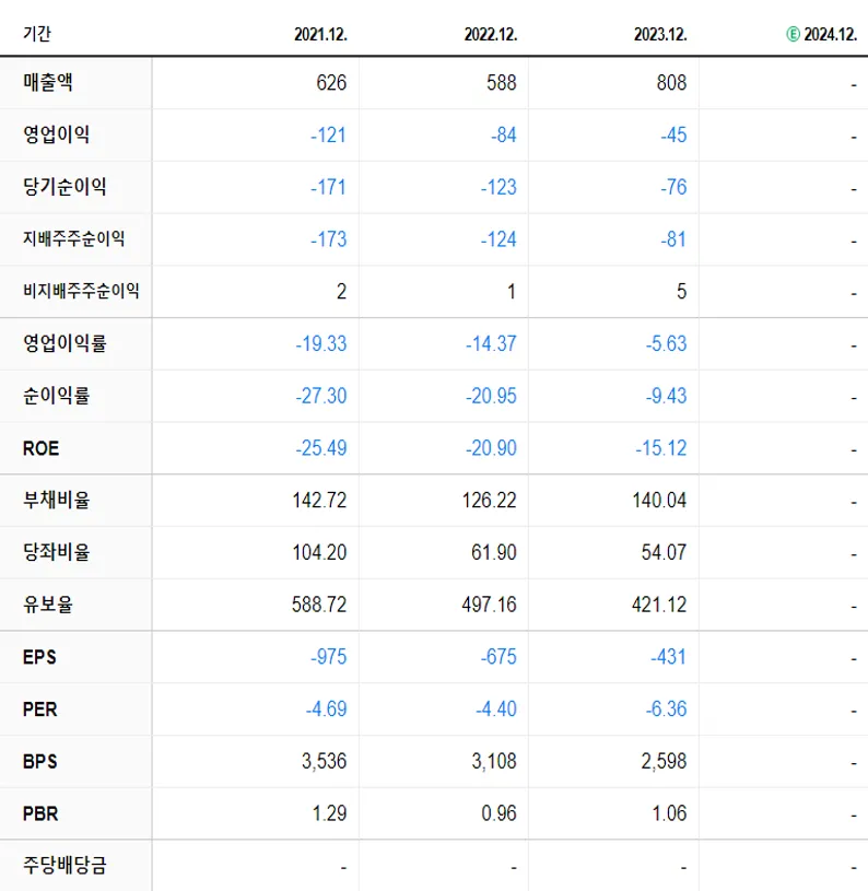 하이즈항공 재무제표