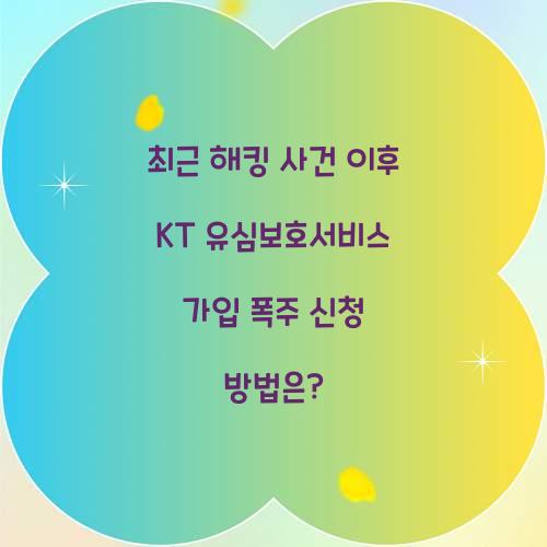 최근 해킹 사건 이후 KT 유심보호서비스 가입 폭주
