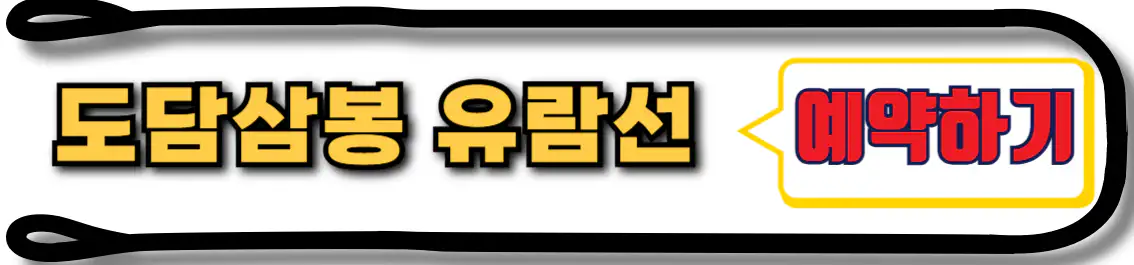 도담삼봉 유람선 예약