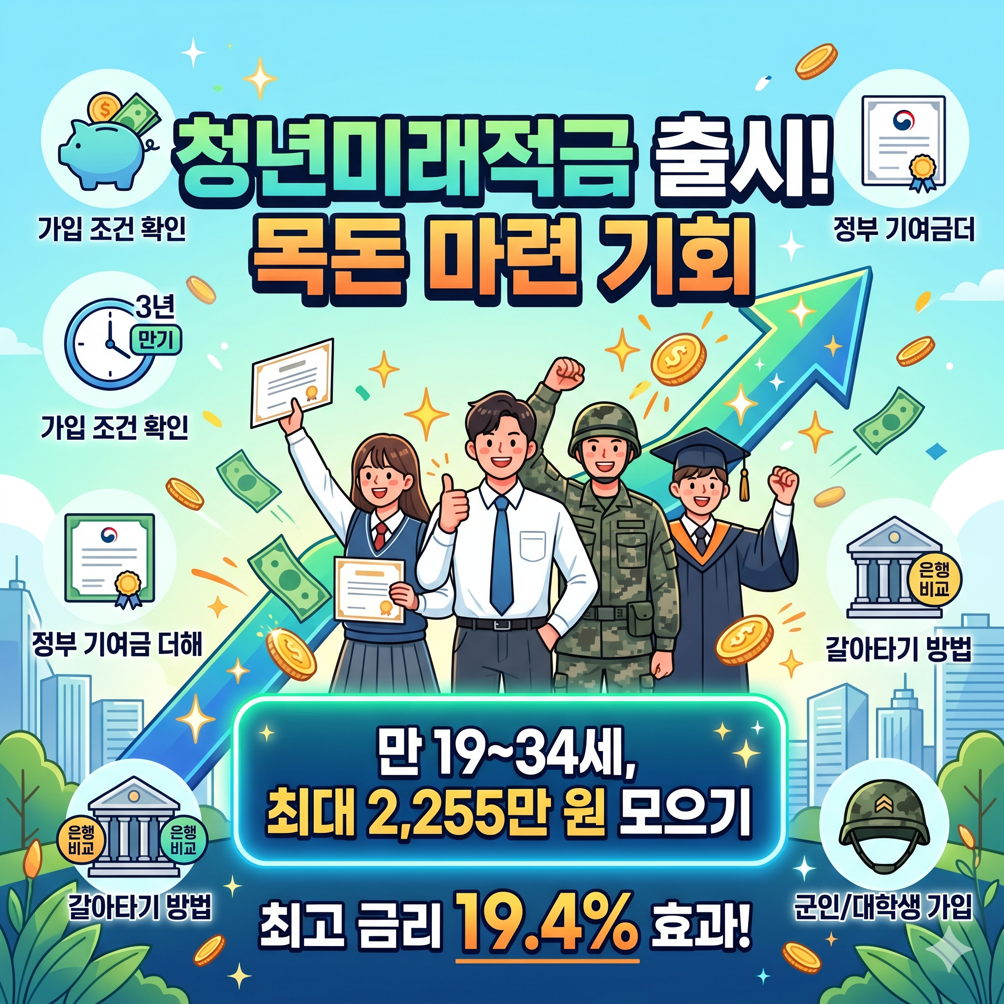 최고 19.4% 금리 효과? 2026 청년미래적금 가입조건부터 은행 비교, 청년도약계좌 갈아타기 총정리