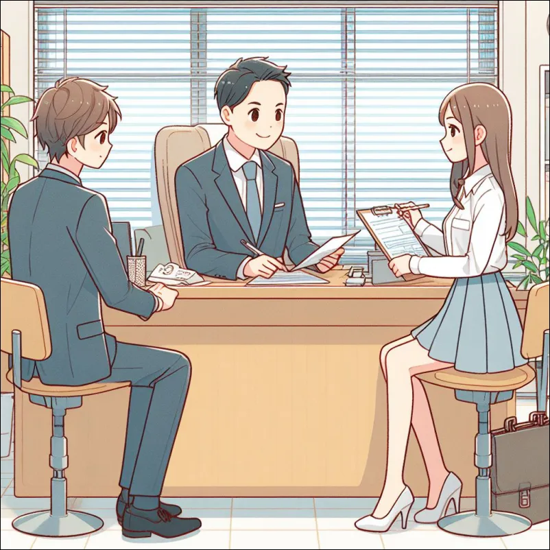 연금저축펀드 상담중인 직장인