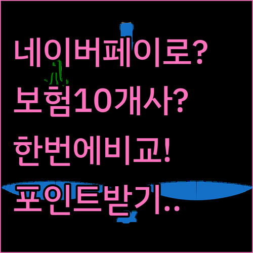 네이버페이로 자동차보험 10개사 한 ..