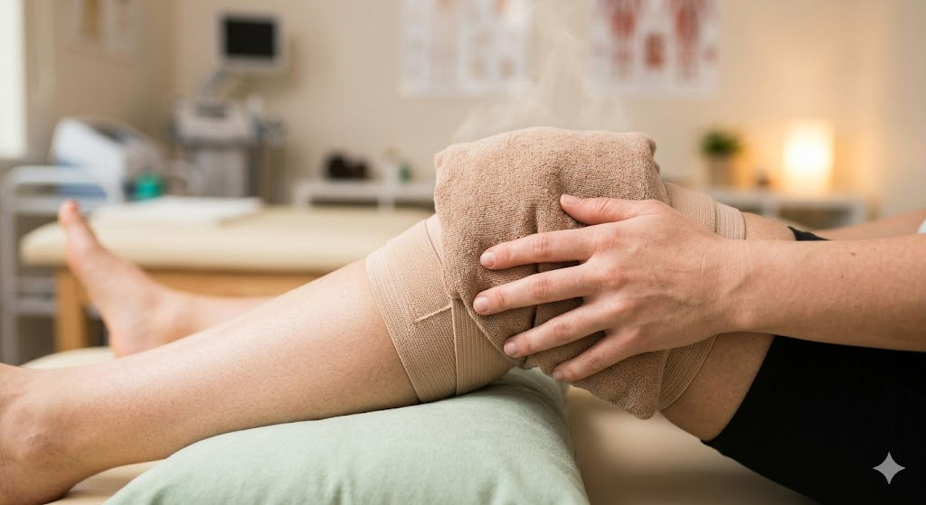 부상 후 72시간이 지나면 혈류를 개선하고 조직 재생을 돕는 온찜질로 전환하세요