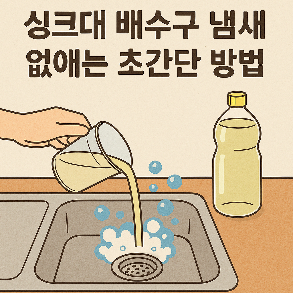 싱크대 배수구 냄새 없애는 초간단 방법