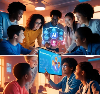 AI로 공부하는 학생