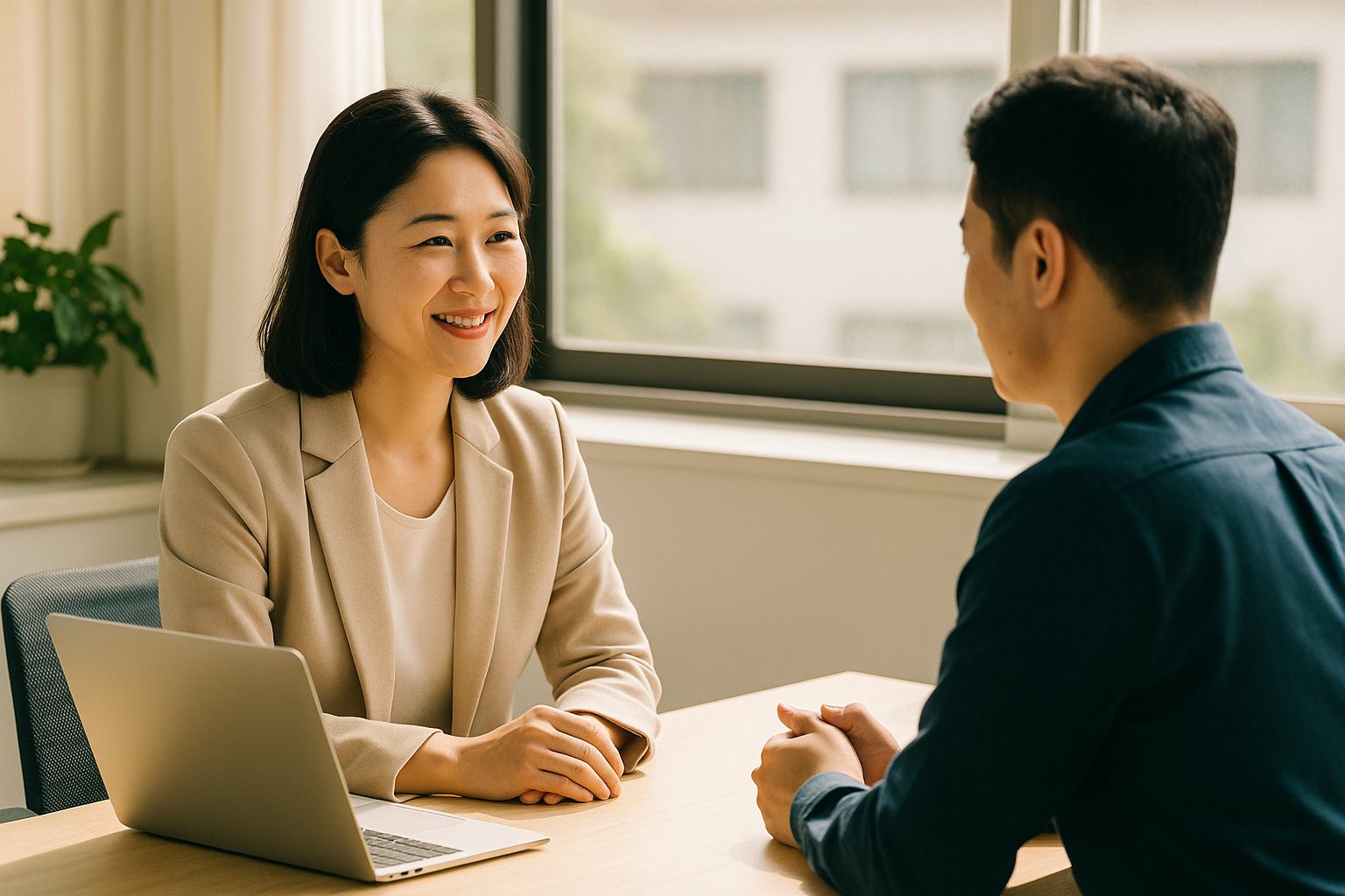 ์๋ด์ฌ์ ์๋ดํ๋ ์ฅ๋ฉด์ ํํํ ์ด๋ฏธ์ง