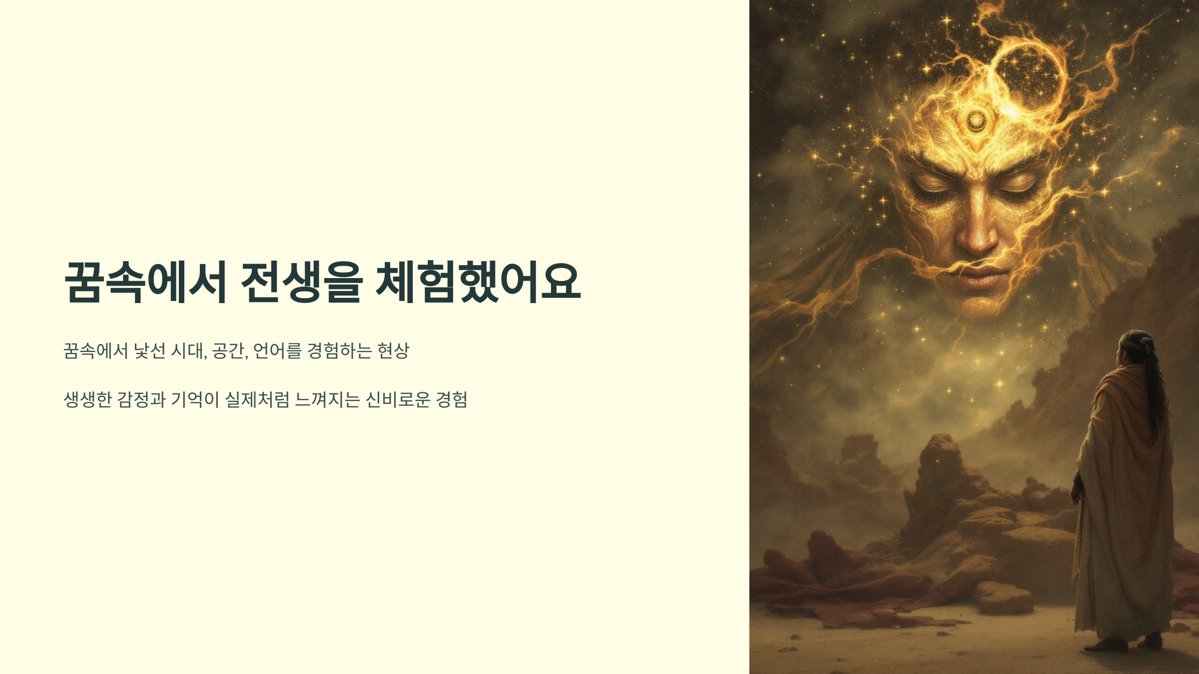 꿈속에서 전생을 체험했어요