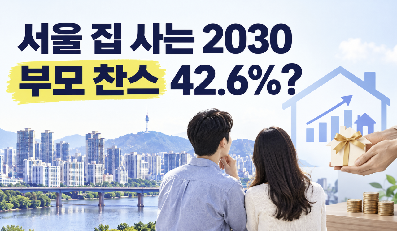 2030 서울 집 사기 어려운 이유, 부모 찬스와 증여&middot;상속 비율 42.6%