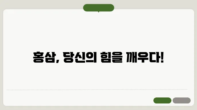 홍삼 정댥