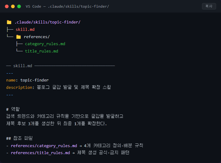 Claude Code 스킬이란? 반복 작업을 묶는 개념 정리
