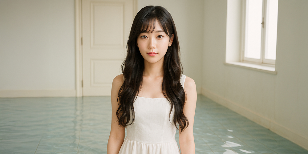 물이 차 있는 방에 있는 사람