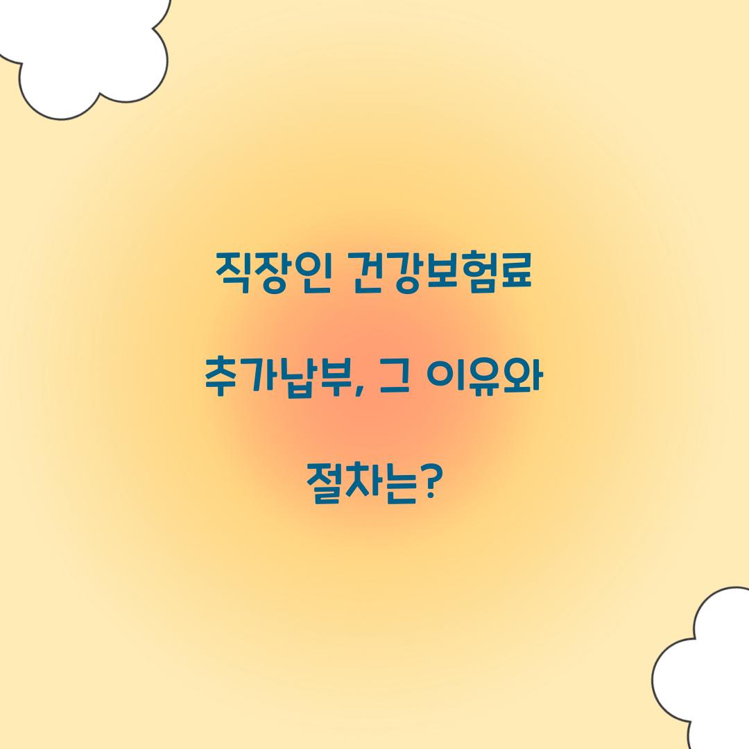 직장인 건강보험료 추가납부