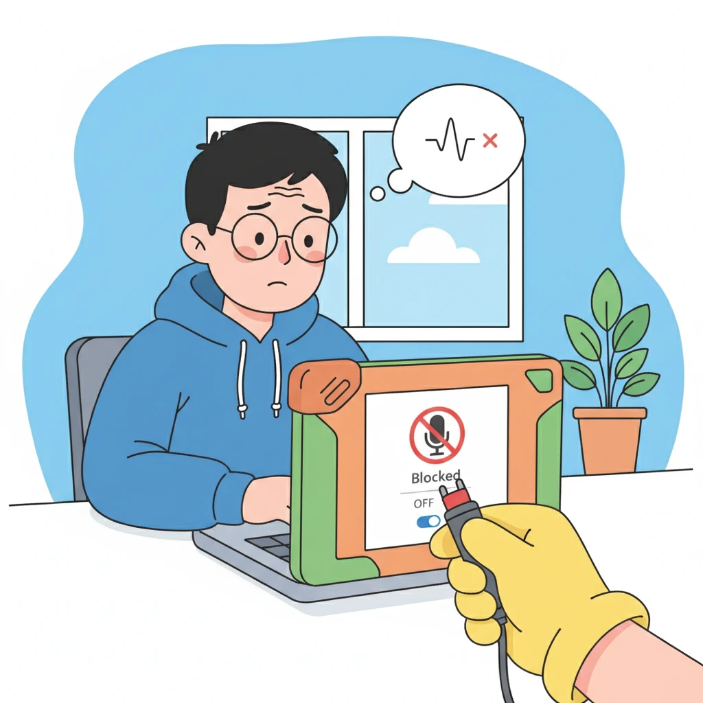 이어폰 마이크 인식 안 됨 자가 진단..
