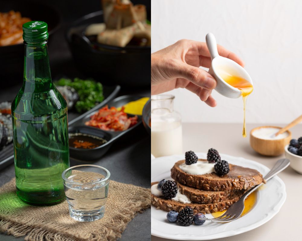 소주, 당류, 카페인